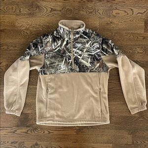 Columbia PHG zip fleece pullover. Camouflage and Tan Quarter-Zip Pullover